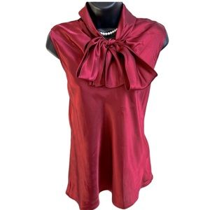 Black Label Satin Sleeveless Big Bow